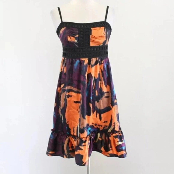 Very original and feminine Guess Silk cocktail dress by Marciano - Picture 1 of 7